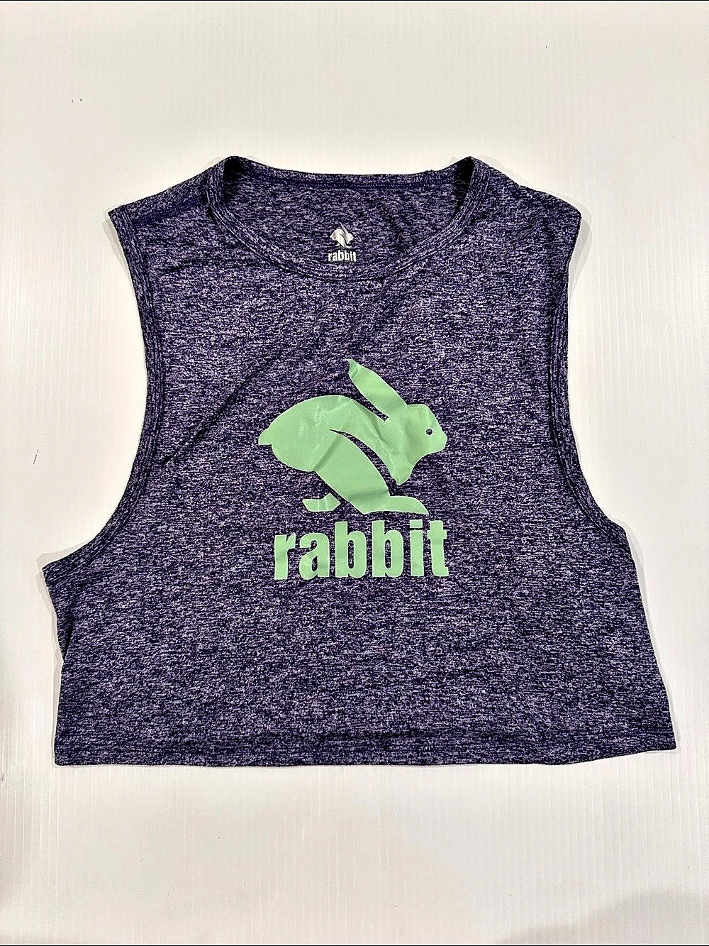 Rabbit Graphic Crop Top Purple Size Small